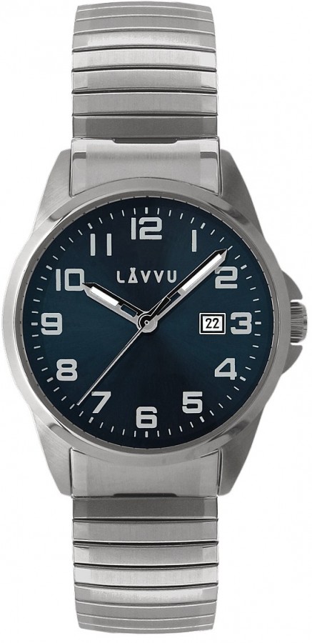 Pánske hodinky s naťahovacím remienkom Lavvu LWM0021, STOCKHOLM Big Blue 