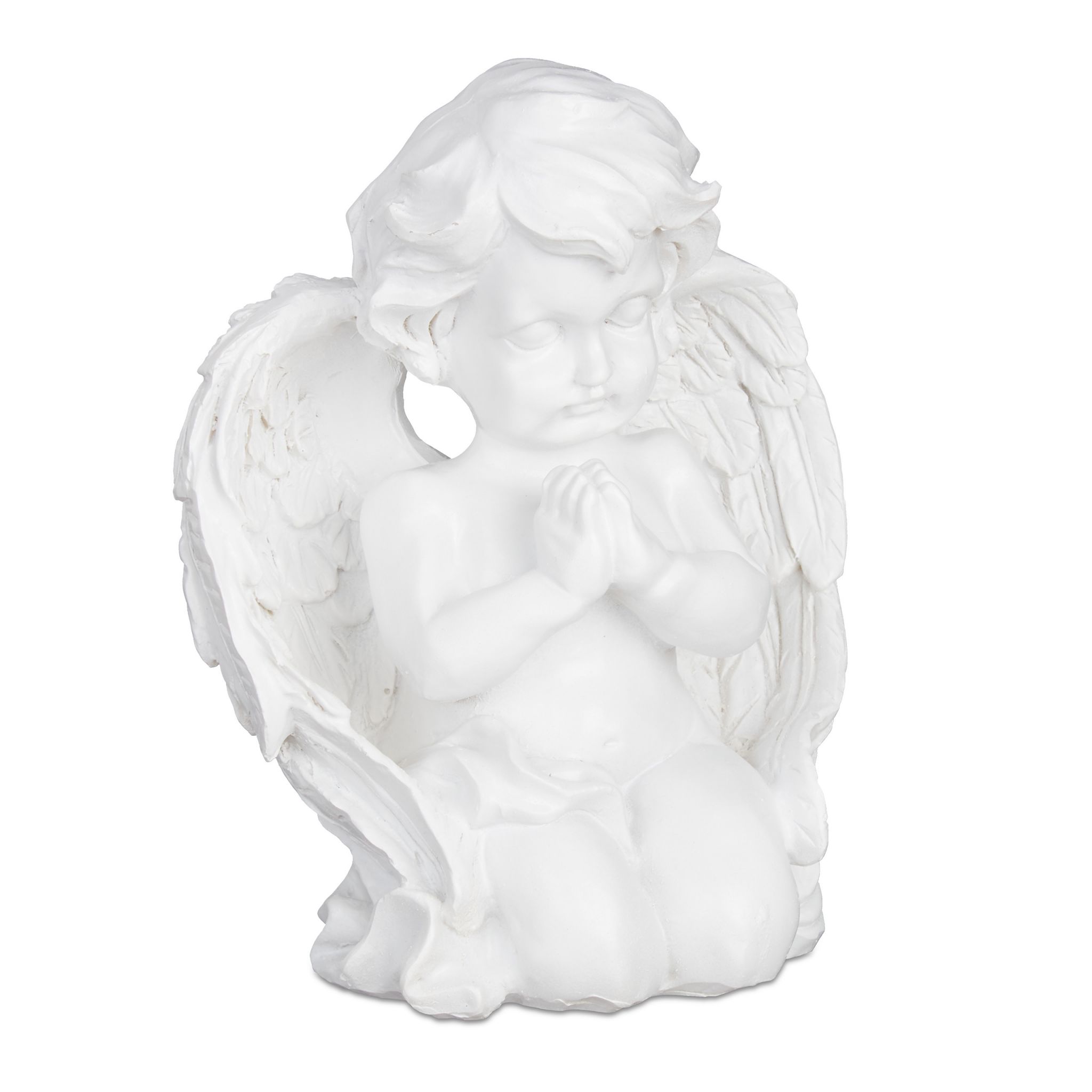 Náhrobná socha modliaceho sa anjelika RD30897, biela 